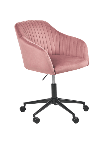 Beliani Bürostuhl VENICE in Rosa/Schwarz - (W) 64 x (H) 89 x (L) 64 cm