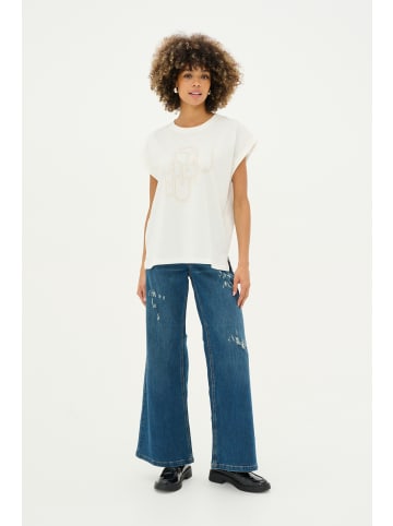 CULTURE T-shirt CUwildam Oversize fit in Spring Gardenia