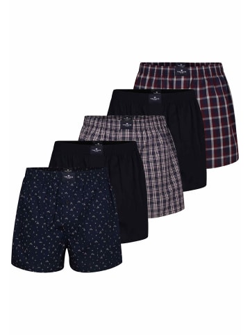 Tom Tailor Boxershort 5Er Pack Florida in blau-dunkel-Allover