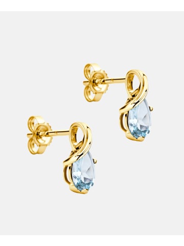 Diamant L'éternel Ohrringe aus 585 Gelbgold mit Topas