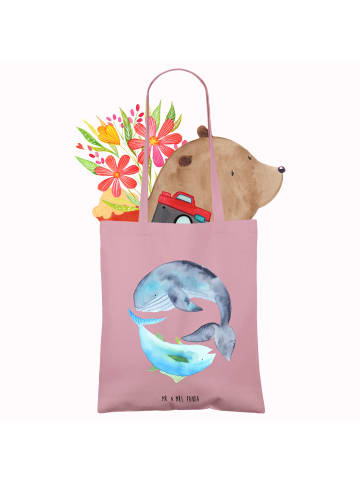 Mr. & Mrs. Panda Beutel Walfisch Thunfisch ohne Spruch in Rosa Pastell