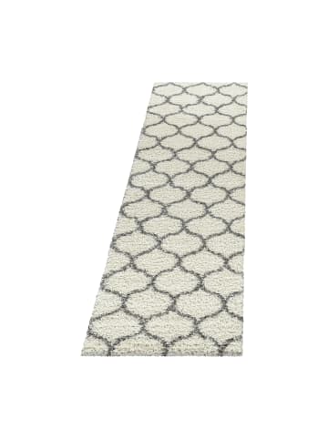 KADIMA DESIGN Teppich Hochflor Shaggy Waschbar Skandinavisch RONDA Strapazierfähig in Creme