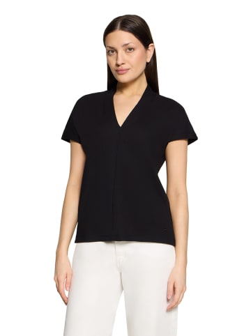 BETTY & CO Casual-Shirt mit V-Ausschnitt in Schwarz