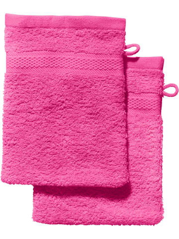 REDBEST Frottier Waschhandschuh 2er-Pack Chicago in pink