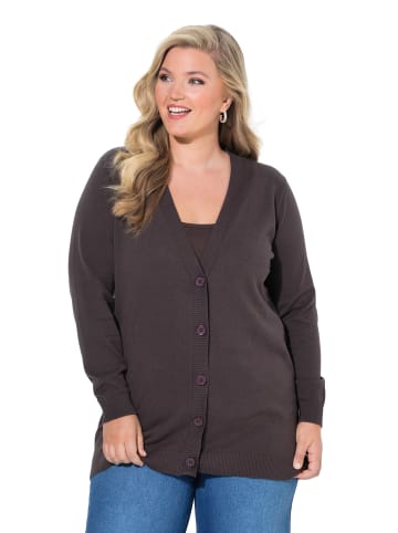 MIAMODA Strickjacke in mahagoni