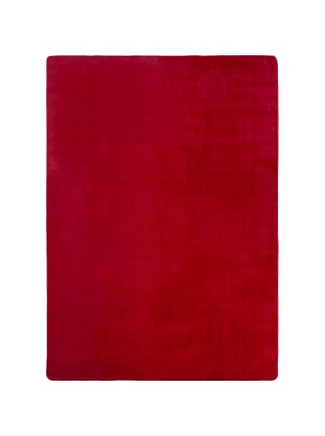 KADIMA DESIGN Teppich Kurzflor Unifarben Polyester Antirutsch Wohnzimmer in Rot