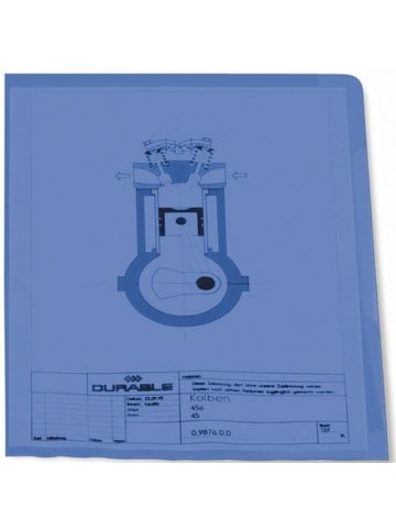 Durable Sichthüllen A4 120 my blau 100 Stück