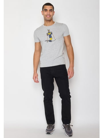 GreenBomb T-Shirt Animal Donkey Ski in Heidekraut Grau