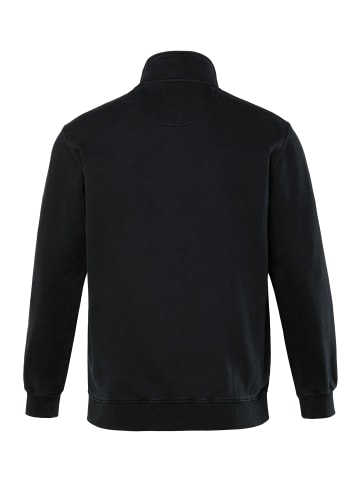 JP1880 Sweatjacke in schwarz