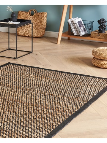 Beliani Kurzflor GERCE in Schwarz/Beige - (W) 140 x (L) 200 cm