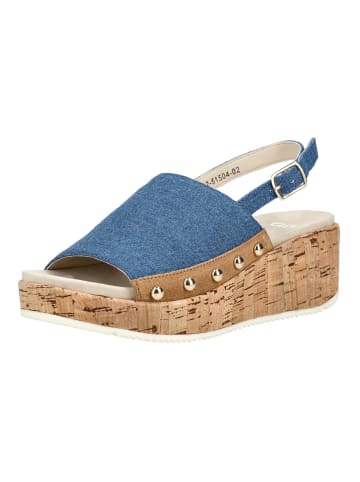 ara Sandalen in Blau/Braun