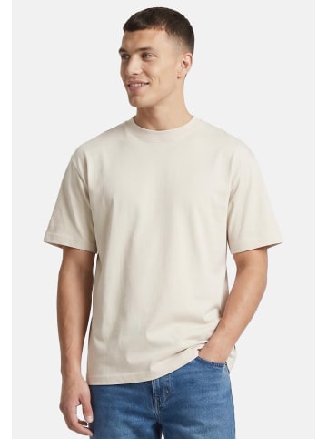 Jack & Jones T-Shirt Cotton Relaxed in Creme / dunkelblau