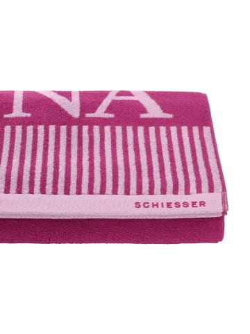 Schiesser Frottier-Saunatuch Rom in Fuchsia