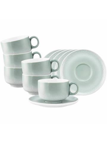 Seltmann Weiden 6er Set Milchkaffeetassen mit Untertassen Sento Home in 350 ml in Aura mint