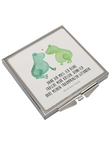 Mr. & Mrs. Panda Schminkspiegel Frosch Liebe mit Spruch in Weiß