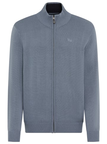Man's World Strickjacke in blaugrau