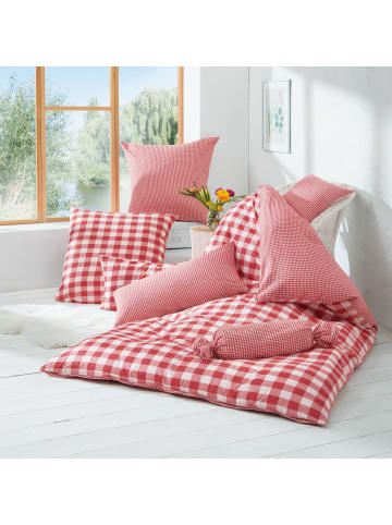 Erwin Müller Seersucker Wendebettwäsche in rot-weiß