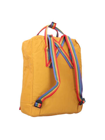 FJÄLLRÄVEN Kanken Rainbow Rucksack 38 cm in ochre-rainbow pattern