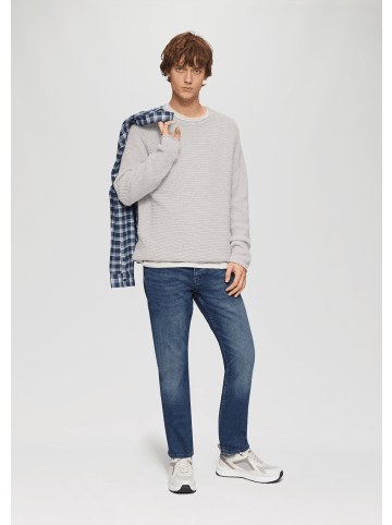 QS Strickpullover langarm in Grau