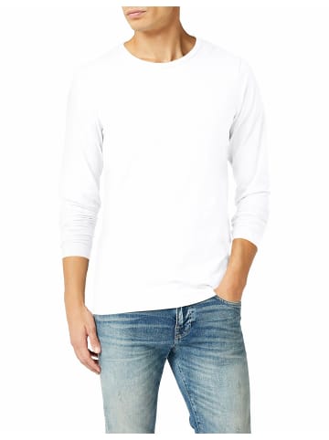 Jack & Jones Rundhals Langarmshirt für Herren in weiß