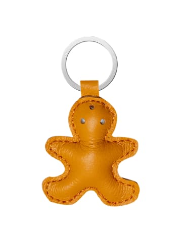 Yalion Leder Schlüsselanhänger Lebkuchenmann Schlüsseltasche Schlüsselbund