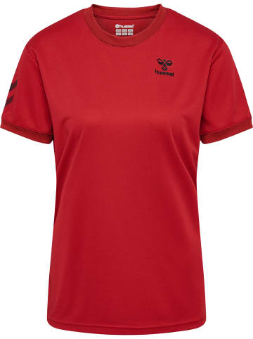 Hummel Hummel T-Shirt Hmlq4 Multisport Damen Atmungsaktiv Feuchtigkeitsabsorbierenden in POMPEIAN RED