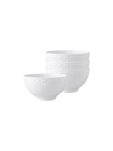Villeroy & Boch 4er Set Bols Cellini ø 14,3 cm weiß in weiß