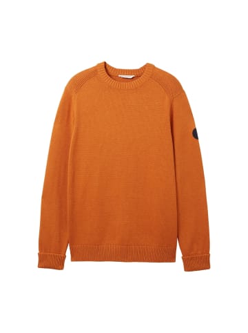 Tom Tailor Pullover in tomato cream orange melange