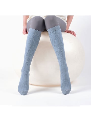 MUNADUNA 2er-Pack Kompressions-Yoga-Socken mit dezentem Muster - Anti-Rutsch-Farb-Mix