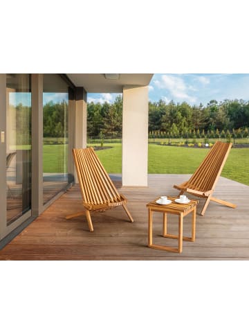 Beliani Gartentisch BELLANO in Braun - (W) 40 x (H) 44 x (L) 35 cm