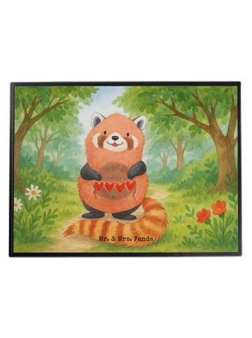 Mr. & Mrs. Panda Schreibunterlage Roter Panda Design ohne Spruch in Weiß