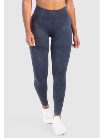 SMILODOX Leggings Yune Seamless Scrunch in Acid Marineblau