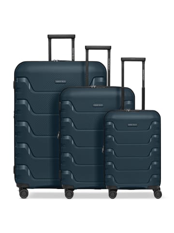 Smartbox Edition 01 4 Rollen Kofferset 3-teilig mit Dehnfalte in navy