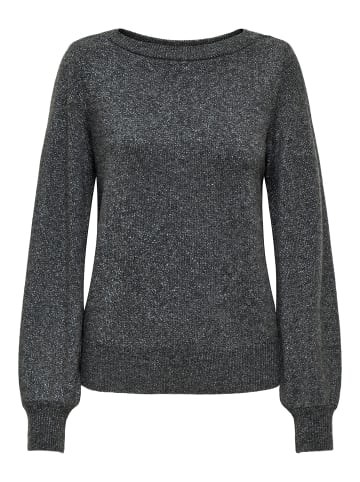JDY Pullover 'RUE GLITTER' Grau