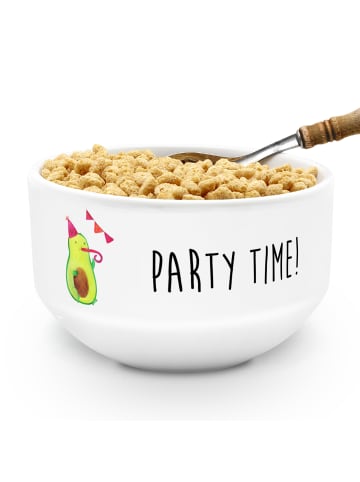 Mr. & Mrs. Panda schale Avocado Party Zeit mit Spruch in Weiß