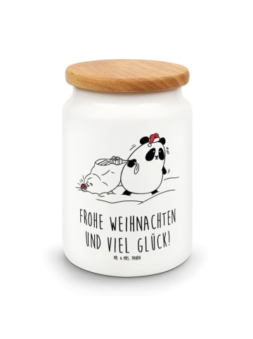 Mr. & Mrs. Panda Snackdose Panda Weihnachten mit Spruch in Weiß