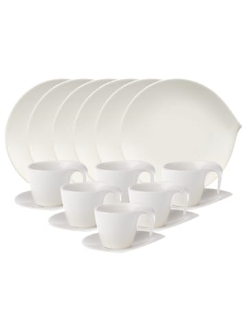 Villeroy & Boch 18-tlg. Frühstücks-Set Flow in in weiß