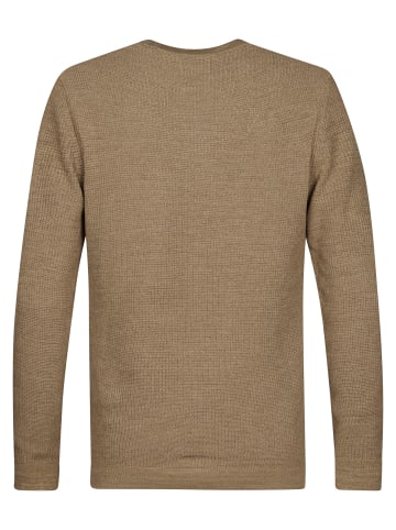 Petrol Industries Strukturstrickpullover aus Baumwolle ironstone in Orange
