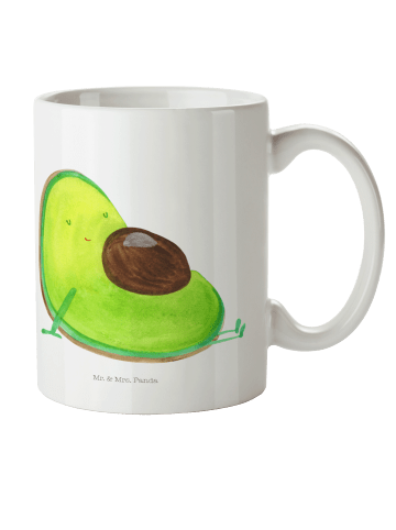 Mr. & Mrs. Panda Kindertasse Avocado Schwangerschaft ohne Spruch in Weiß