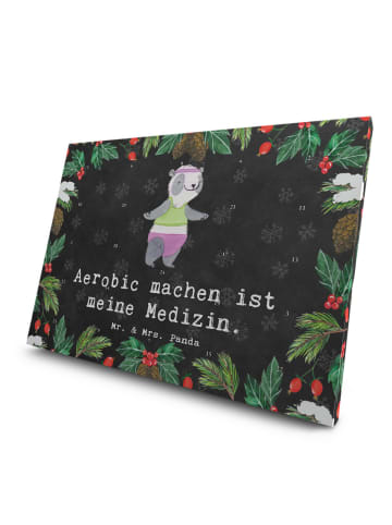 Mr. & Mrs. Panda Tee Adventskalender Panda Aerobic mit Spruch in Kreidetafel