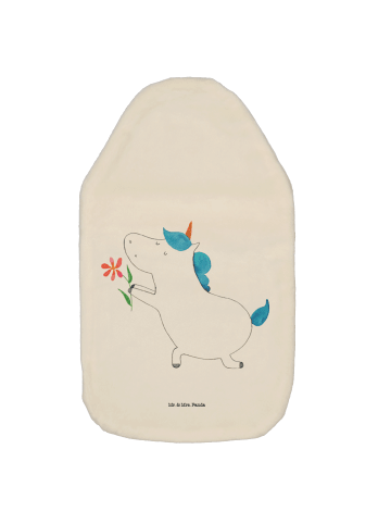 Mr. & Mrs. Panda Wärmflasche Einhorn Blume ohne Spruch in Weiß