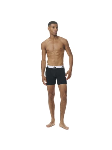 adidas Boxershort 6er Pack in Schwarz/Schwarz/Weiß
