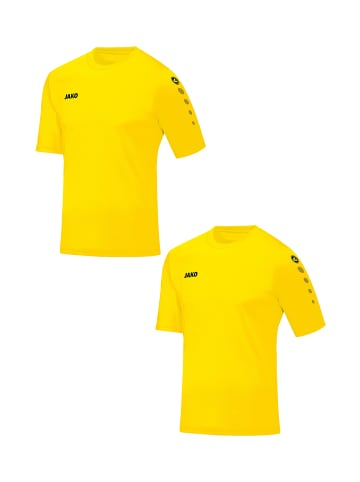 Jako Trikot 2er-Set Kurzarm Rundhals Moderne Uni-Optik in Gelb-2