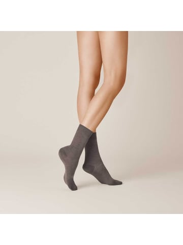 Kunert Socken Sensual Merino druckfreier Bund in Brown