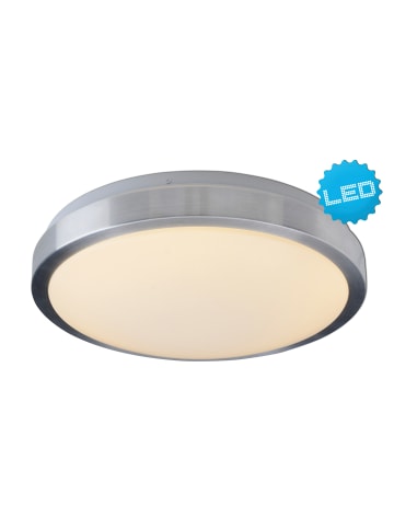 näve LED Deckenleuchte "LONDON" in silber - (L)34 cm x (B)34 cm x (H)10 cm - EEK F