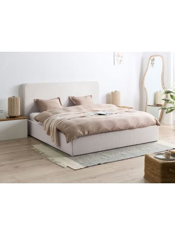 Beliani Doppelbett BRENON in Weiß/Schwarz - (W) 199 x (H) 112 x (L) 219 cm