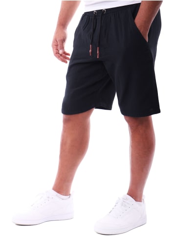 RESLAD Baumwollhose Freizeithose kurz in schwarz