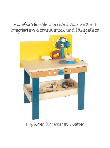 small foot Werkbank mit Werkzeugen und in multicolored