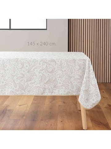 Douceur d’Intérieur Tischdecke mit glänzender Verzierung, LEYA in Beige, 145 x 240 cm