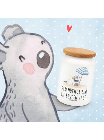 Mr. & Mrs. Panda Vorratsdose Mit Deckel Sommer Strandtage mit Sp... in Weiß